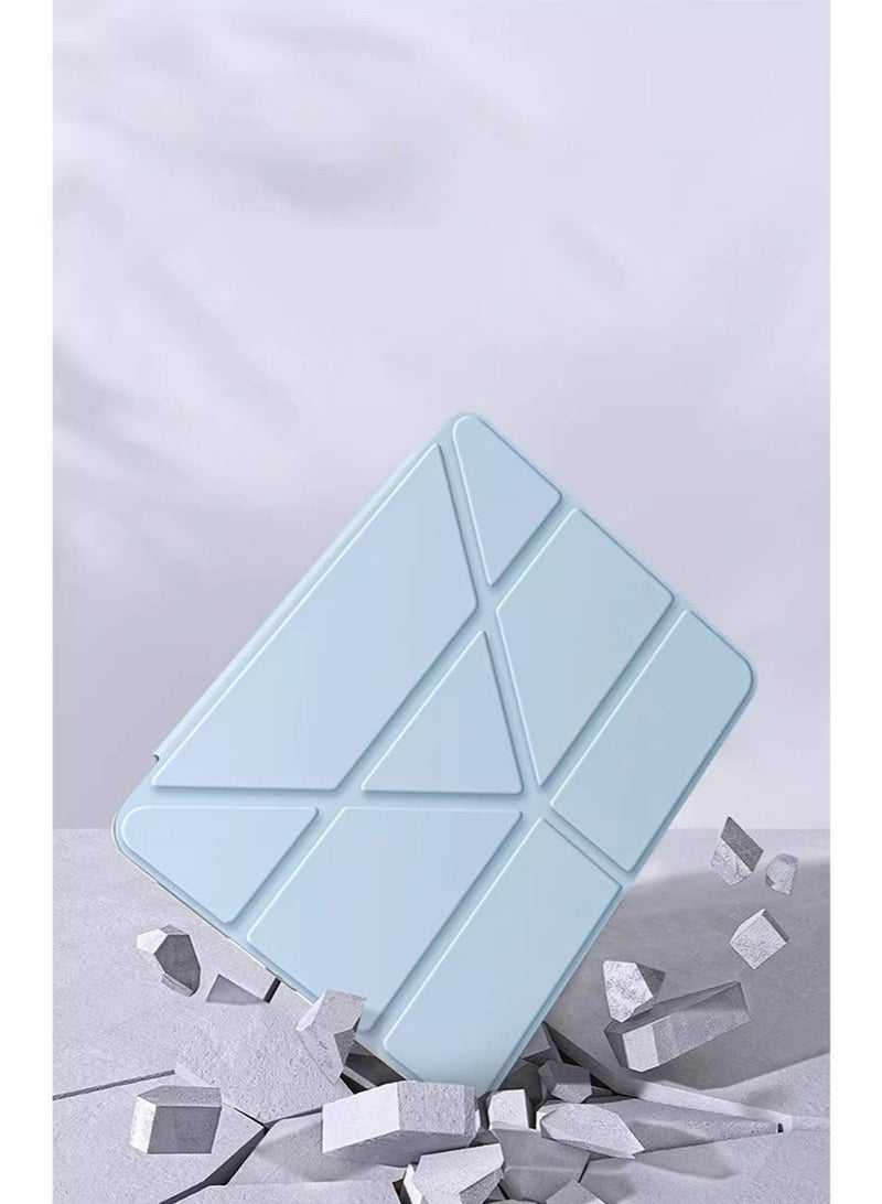 for Honor Pad 9 12.1 بوصة غطاء الحالة, ثلاثي طي تصميم على شكل Y, زاوية متعددة, الجلد غطاء اللوح مع فتحة القلم, تلقائي الاستيقاظ / النوم,أزرق - Image 2